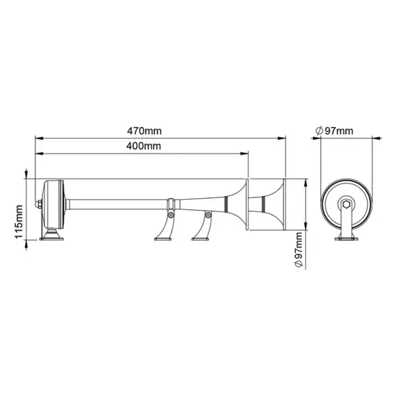 Double Stainless Steel Electromagnetic Horn - 24V, Voltage, V DC: 24, 2 image Double Stainless Steel Electromagnetic Horn - 24V, Voltage, V DC: 24, 2 image