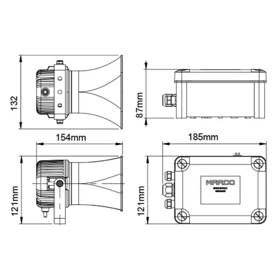 Electronic Whistle Set - 12V, 2 image Electronic Whistle Set - 12V, 2 image