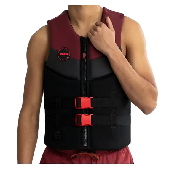 Neoprene Life Vest for Men - Burgundy Red - M, Clothing size: M, Color: Red