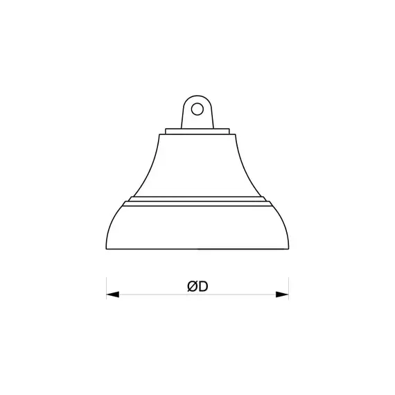 Polished Brass Ship's Bell - 190mm, Diameter, mm: 190, 2 image Polished Brass Ship's Bell - 190mm, Diameter, mm: 190, 2 image