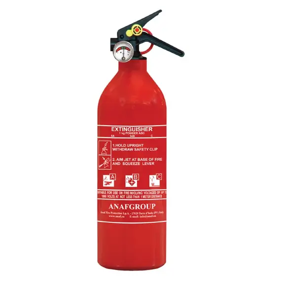 Portable Powder Fire Extinguisher - 1kg - Italy