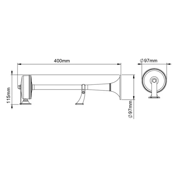 Short Stainless Steel Electromagnetic Horn - 12V, Voltage, V DC: 12, 2 image Short Stainless Steel Electromagnetic Horn - 12V, Voltage, V DC: 12, 2 image
