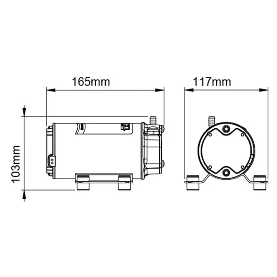 Compresseur d'air de rechange pour klaxons - 24V, Puissance du moteur, W: 180, Tension, V CC: 24, 2 image Compresseur d'air de rechange pour klaxons - 24V, Puissance du moteur, W: 180, Tension, V CC: 24, 2 image