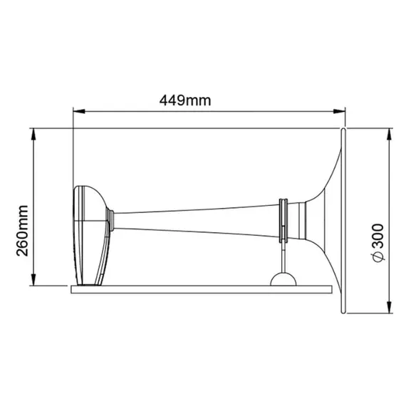 Klaxon marin blanc approuvé IMO avec valve électrique - 24V, 2 image