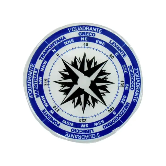 Self Adhesive Compass Card Relief Sticker