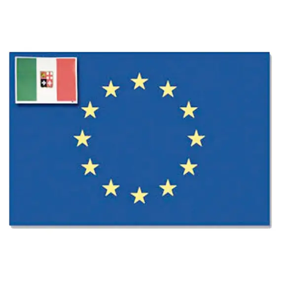Drapeau Europe & Italie - 20x30cm, Dimensions, cm: 20x30