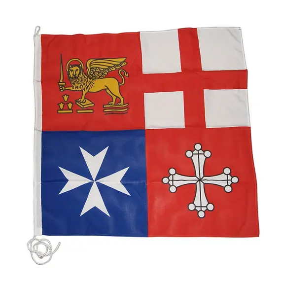 Drapeau naval de la République italienne - 80x80cm, Dimensions, cm: 80x80