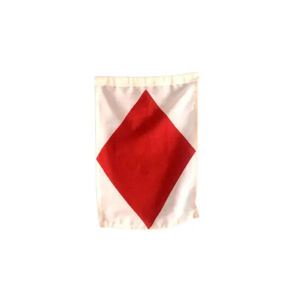 Drapeau de signalisation nautique - Lettre «F»