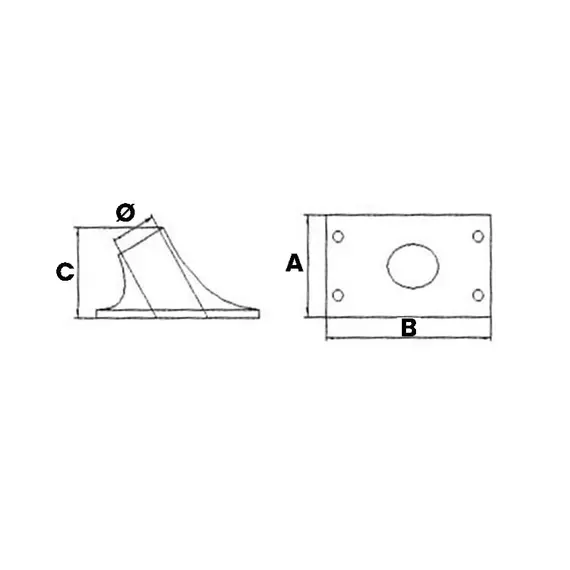 Stainless Steel Flagpole Socket - 25mm, Diameter, mm: 25, 2 image Stainless Steel Flagpole Socket - 25mm, Diameter, mm: 25, 2 image