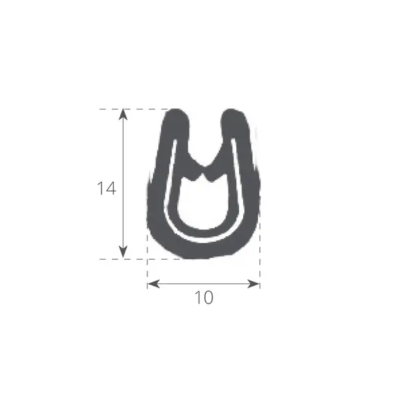 Black PVC Profile - 50m, 2 image Black PVC Profile - 50m, 2 image