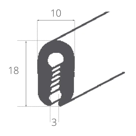 Profil de finition noir, 2 image Profil de finition noir, 2 image