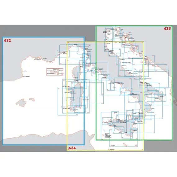 Nautical Chart - From the Balearic Sea to the Tyrrhenian Sea, 2 image Nautical Chart - From the Balearic Sea to the Tyrrhenian Sea, 2 image