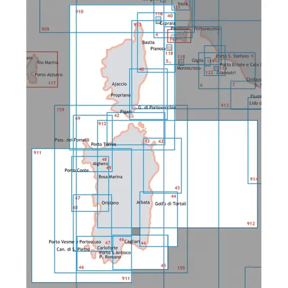 Carte marine - De Capo Carbonara à Capo Spartivento, 2 image Carte marine - De Capo Carbonara à Capo Spartivento, 2 image