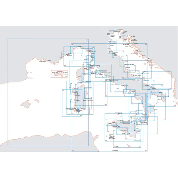 Nautical Chart - From Capo Santa Croce to Messina and Capo Dell'arm, 3 image Nautical Chart - From Capo Santa Croce to Messina and Capo Dell'arm, 3 image