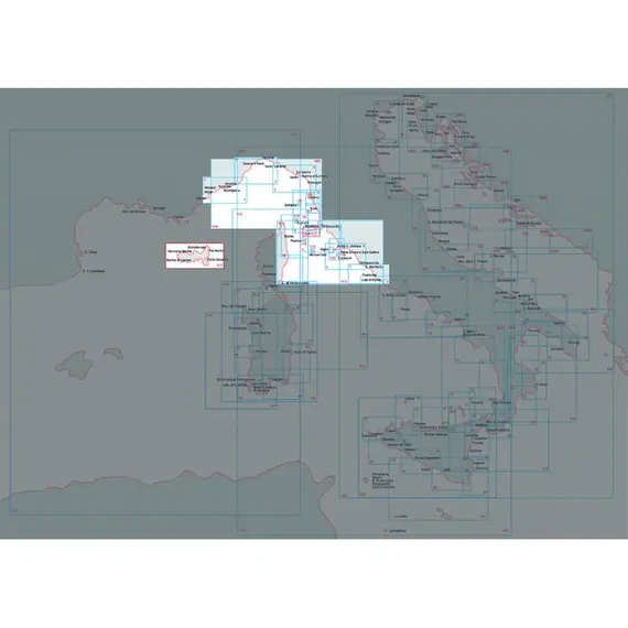 Nautical Chart - From the Argentario Promontory to Capo Linaro Argentario and Scoglio Africa