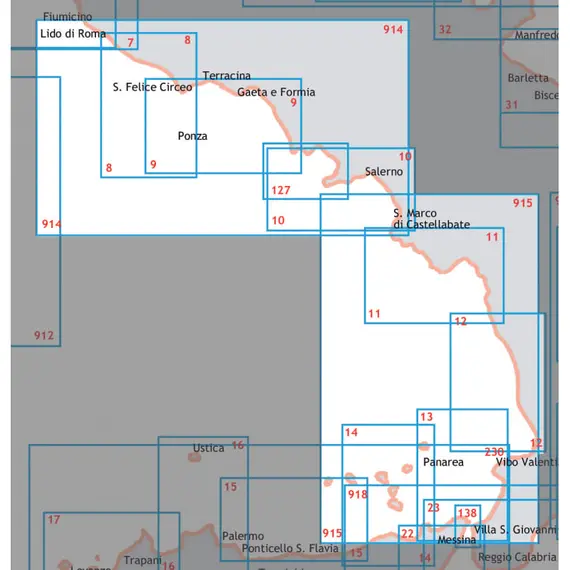 Nautical Chart - From Capo Cozzo to Capo Milazzo and Stromboli, 2 image Nautical Chart - From Capo Cozzo to Capo Milazzo and Stromboli, 2 image