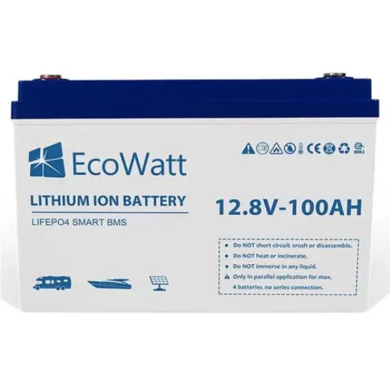 Ecowatt LiFePO4 Lithium Battery 12.8V 100Ah