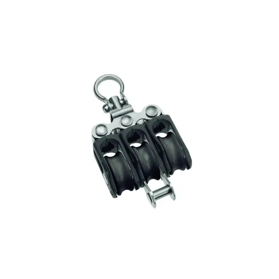 Triple block - Poulie triple avec manille et bosse diamètre 5mm