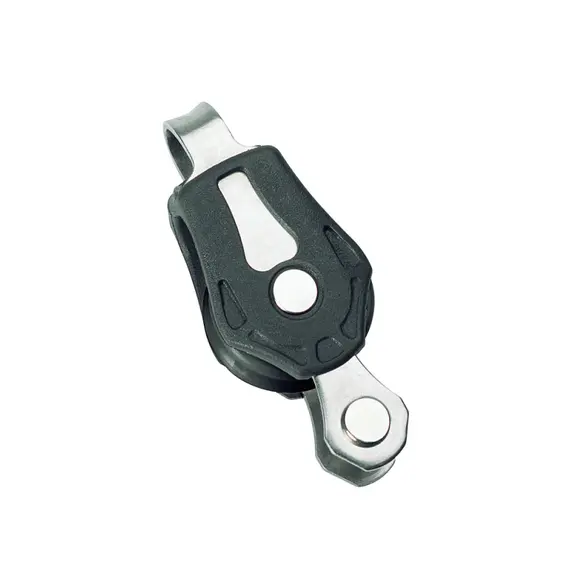 Single block - Fixed eye + becket diameter 5mm