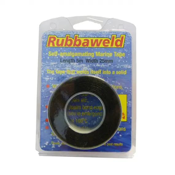 Black rubbaweld 25mm 5mt