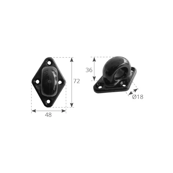 Round pad eye, 2 image Round pad eye, 2 image