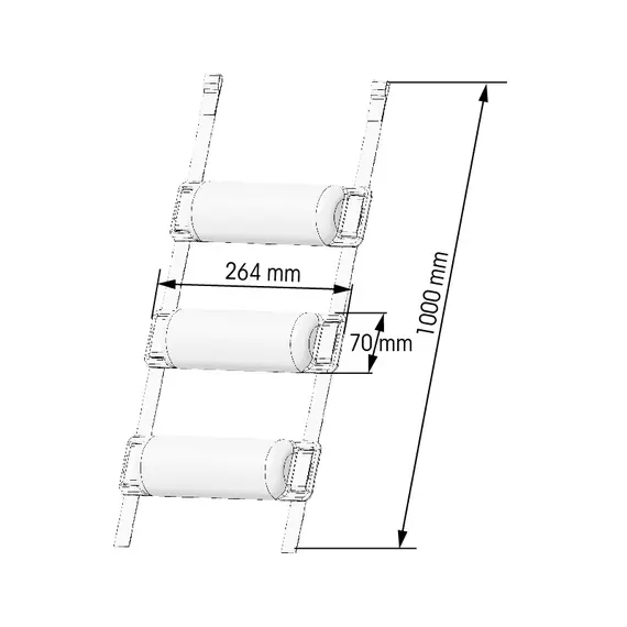 Bouée blanche en forme de demi-lune, 3 image Bouée blanche en forme de demi-lune, 3 image