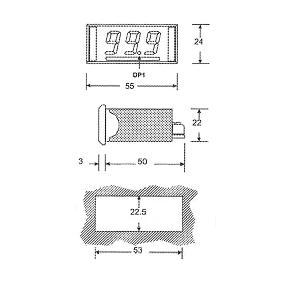 Voltmeter - 100 Vdc, 2 image Voltmeter - 100 Vdc, 2 image