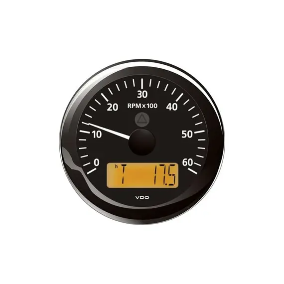 Tachometer - 6000 RPM - Black