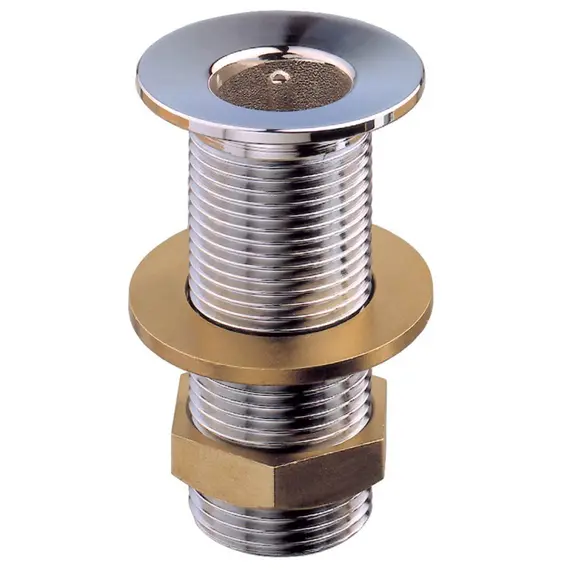 Chromed Brass Through-hull - 3/4", Thread: 3/4"