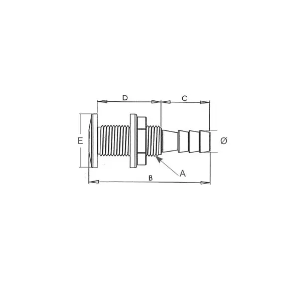 Nylon Through-hull - 1/2 - Ø15mm
Nylon à travers-coque - 1/2 - Ø15mm, Pour le diamètre du tuyau, mm: 15, Fil de discussion: 1/2", 2 image Nylon Through-hull - 1/2 - Ø15mm
Nylon à travers-coque - 1/2 - Ø15mm, Pour le diamètre du tuyau, mm: 15, Fil de discussion: 1/2", 2 image
