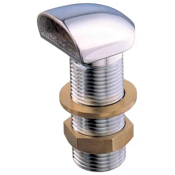 Chromed Brass Scupper - 3/4", Thread: 3/4"