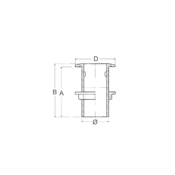 Bronze Through-hull - 4", Thread: 4", 2 image
