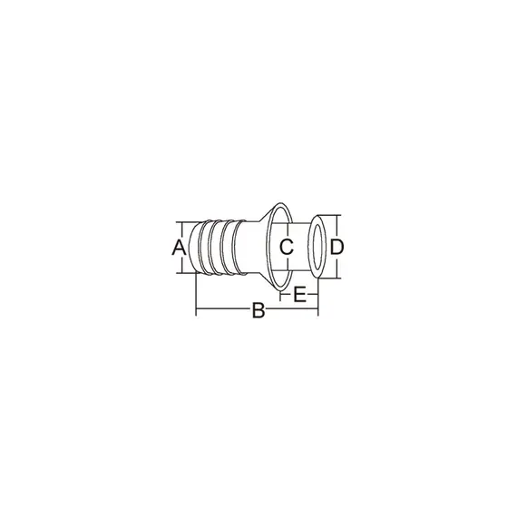 Mini Thru Hull - Ø10mm, For hose diameter, mm: 10, 2 image Mini Thru Hull - Ø10mm, For hose diameter, mm: 10, 2 image
