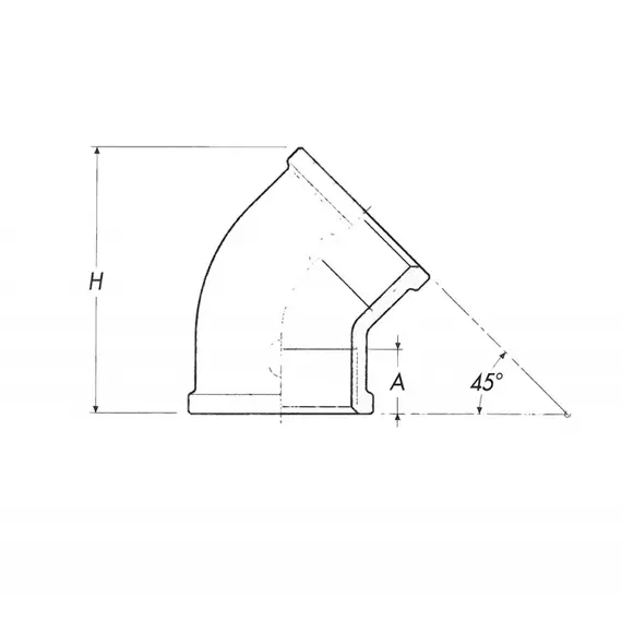 Brass Elbow 45° F-F - 1"1/2, Thread: F1"1/2, 2 image