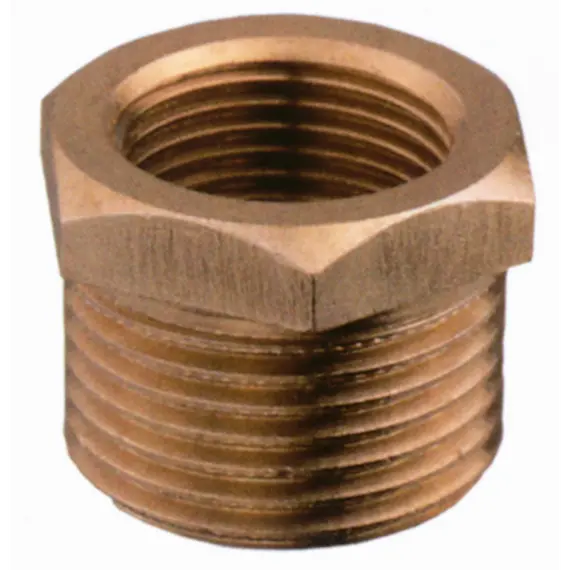 Bronze Reducing Coupling M-F - 1"1/4 to 1", Thread: 1"1/4-1"