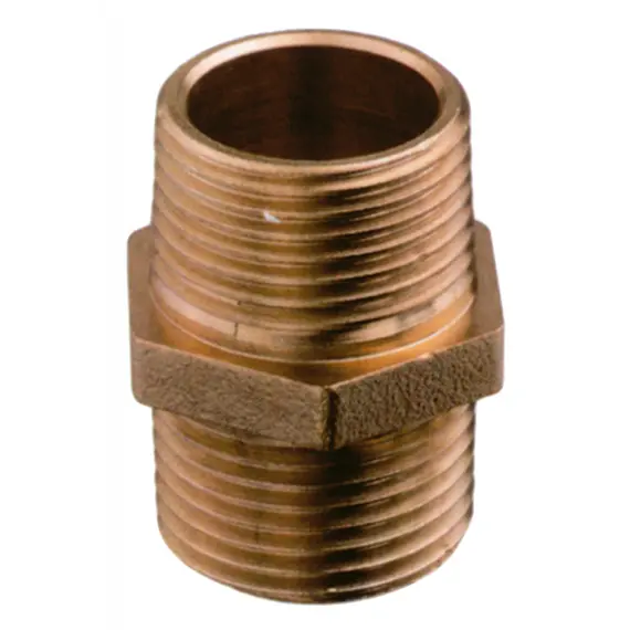 Bronze Nipple M-M - 3/4", Thread: 3/4"