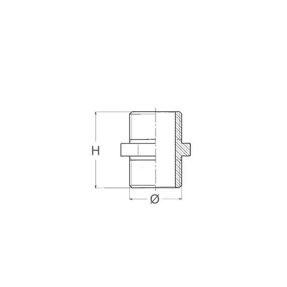 Bronze Nipple M-M - 2", Thread: 2", 2 image Bronze Nipple M-M - 2", Thread: 2", 2 image