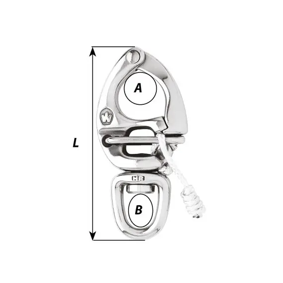 Mousqueton à ouverture extérieure pour spinnaker - 70mm, Longueur, mm: 70, 2 image Mousqueton à ouverture extérieure pour spinnaker - 70mm, Longueur, mm: 70, 2 image