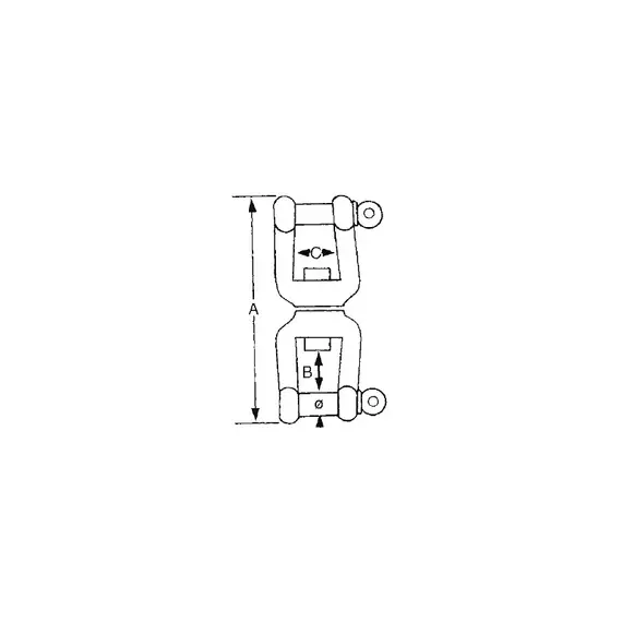 AISI 316 Swivel Shackle with Embedded Pin - diameter 10mm, Diameter, mm: 10, 2 image AISI 316 Swivel Shackle with Embedded Pin - diameter 10mm, Diameter, mm: 10, 2 image