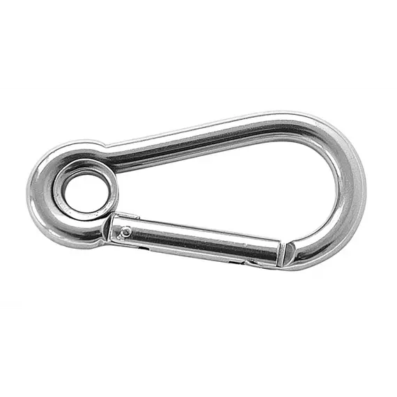 Mousqueton AISI 316 avec œil et fermeture droite - diamètre 11mm, Diamètre, mm: 11