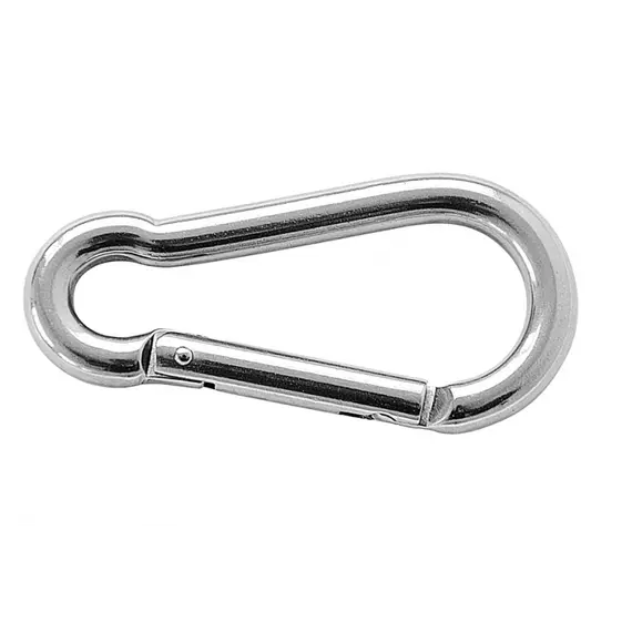 Mousqueton AISI 316 avec fermeture droite - diamètre 6mm, Diamètre, mm: 6