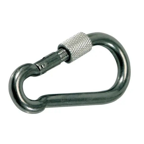 Mousqueton AISI 316 avec vis de sécurité - diamètre 6mm, Diamètre, mm: 6