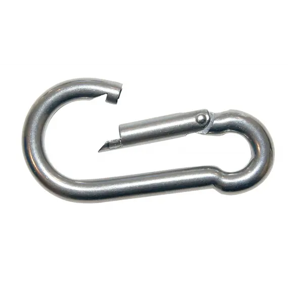 AISI 316 Carabiner with Swallow Tail Closure - diameter 10mm, Diameter, mm: 10, 2 image AISI 316 Carabiner with Swallow Tail Closure - diameter 10mm, Diameter, mm: 10, 2 image