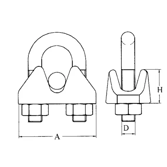 Pince pour câble DIN 741 - diamètre 13mm, Pour le diamètre de corde, mm: 13, 2 image Pince pour câble DIN 741 - diamètre 13mm, Pour le diamètre de corde, mm: 13, 2 image