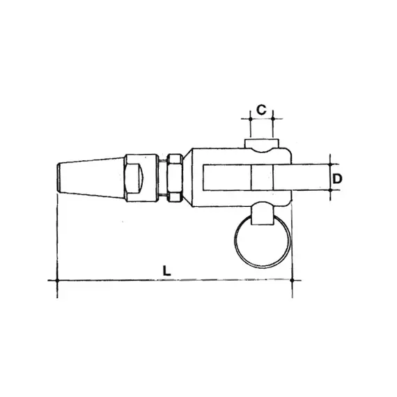 Terminal à fourche rapide pour câble métallique - diamètre 5mm, Diamètre, mm: 5, 2 image Terminal à fourche rapide pour câble métallique - diamètre 5mm, Diamètre, mm: 5, 2 image