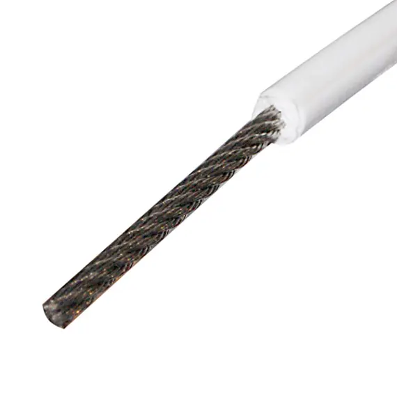 Câble en acier avec gaine en plastique blanc - diamètre 8mm, Diamètre extérieur, mm: 8, 2 image Câble en acier avec gaine en plastique blanc - diamètre 8mm, Diamètre extérieur, mm: 8, 2 image
