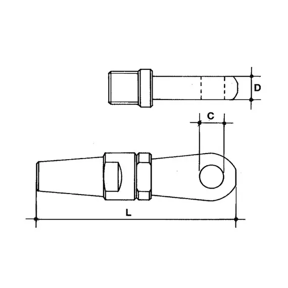 Quick Wire Rope Eye Terminal - diameter 2.5/3mm, Diameter, mm: 2.5-3, 2 image