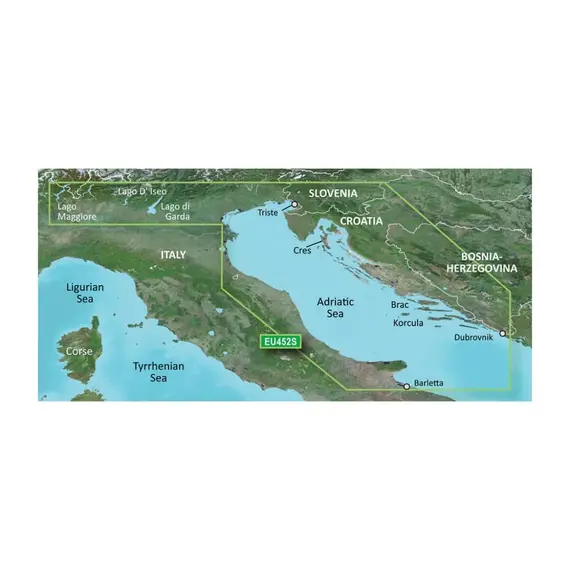 BlueChart g3 Vision - VEU452S - Cartes de la côte nord de la mer Adriatique