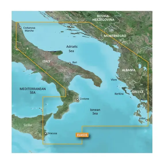 BlueChart g3 Vision - VEU453S - Adriatic Sea, South Coast Charts