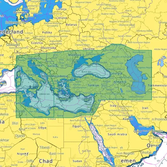 C-MAP 4D - East Mediterranean, Black and Caspian Seas